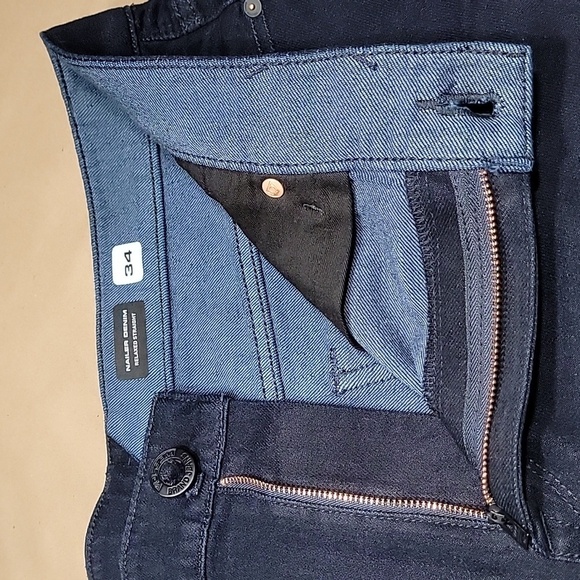Volcom Size 34 Nailer Denim Relaxed Straight Jeans, Indigo Blue, Exc. Used Cond. - Picture 14 of 16